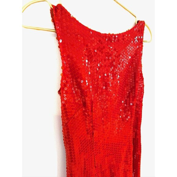 Moschino Cheap And Chic Women's Dress Orange Sequin Made in Italy Size 4 - Picture 2 of 13